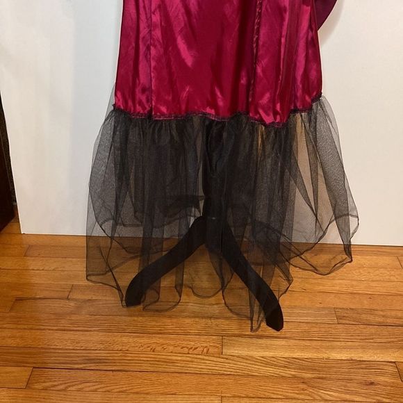 Betsy & Adams Dress Gown Burgundy with Wrap Gown Dress - Picture 8 of 16